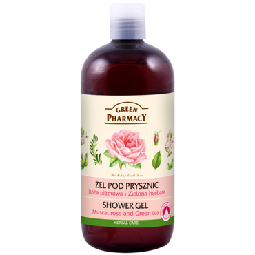 Green Pharmacy -  Green Pharmacy Żel pod prysznic Róża piżmowa i zielona herbata 500ml